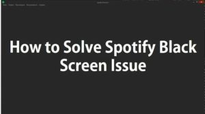 spotify web player black screen