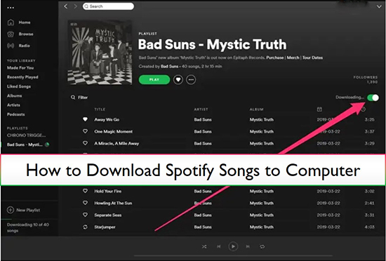 where does spotify download music