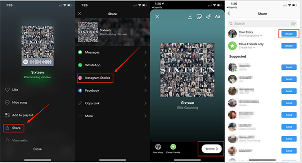 how-to-share-spotify-song-on-instagram-story-with-background